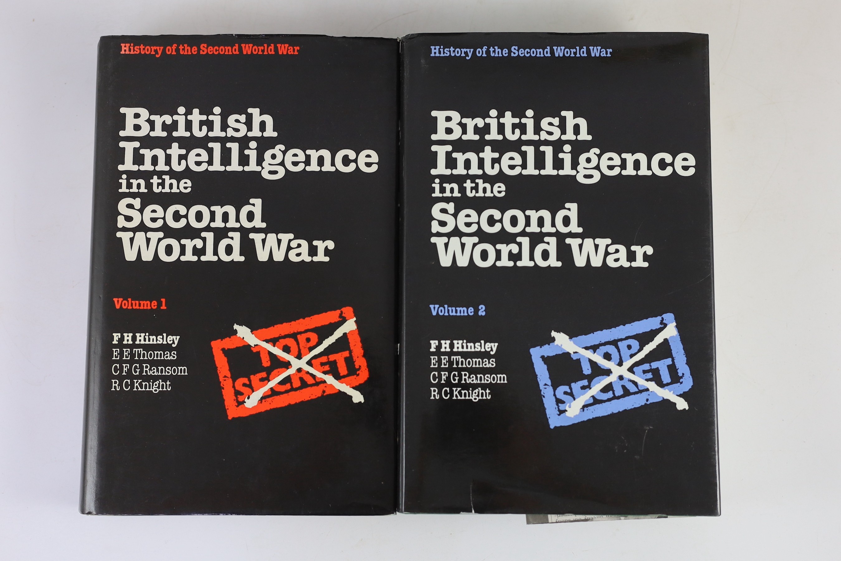 Woodburn Kirby, S (Maj.-Gen.) et al - The War Against Japan, 1st editions, 5 vols, 8vo, cloth, vols 3-5 with d/j’s, HMSO, 1957-69 and Hinsley, F.H et al - Official History of the Second World War. British Intelligence in